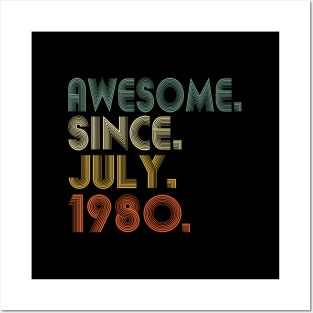 44 44Th Awesome Since July 1980 Posters and Art